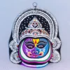 Kathakali-mask-9-inch-blue-violet-front image