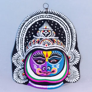 Kathakali-mask-9-inch-blue-violet-front image