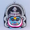 Kathakali mask 9 inch Blue front image
