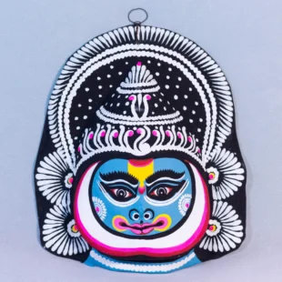 Kathakali mask 9 inch Blue front image