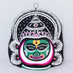 Kathakali Face Mask, 9 inch, Green, Paper Pulp, Purulia, Handmade Wall Hanging