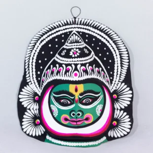 Kathakali mask green 9 inch front image